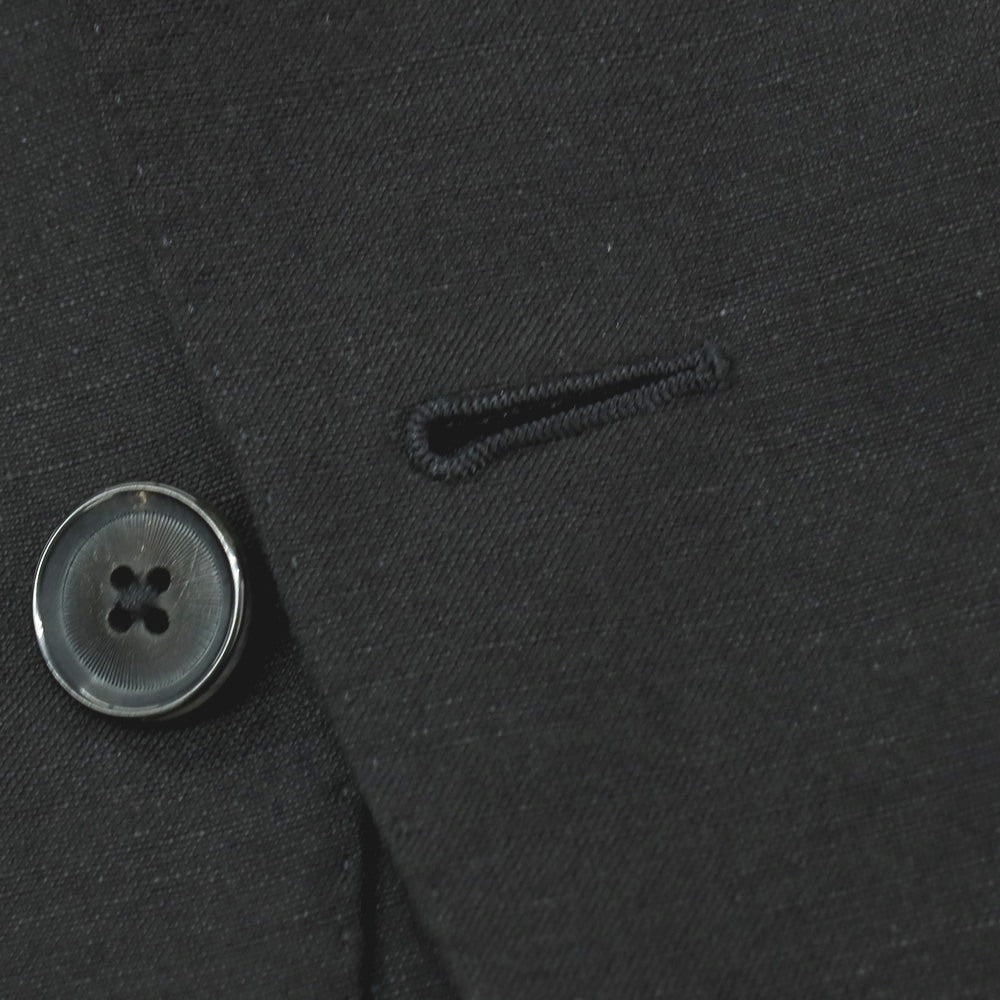 【中古】【未使用】カルーゾ CARUSO リネンウール 3B テーラードジャケット ブラック【サイズ46】【 状態ランクS 】【 メンズ 】