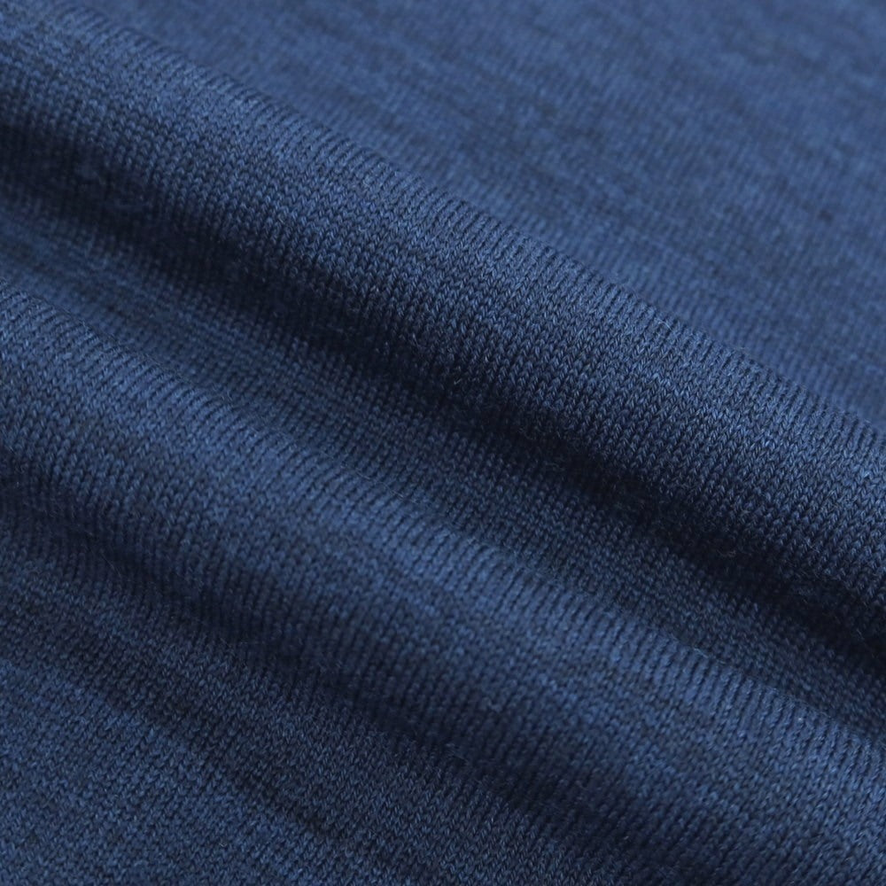 【中古】【未使用】ジョンスメドレー JOHN SMEDLEY ハイゲージ ウール 長袖 ポロニット ネイビー【 S 】【 状態ランクS 】【 メンズ 】