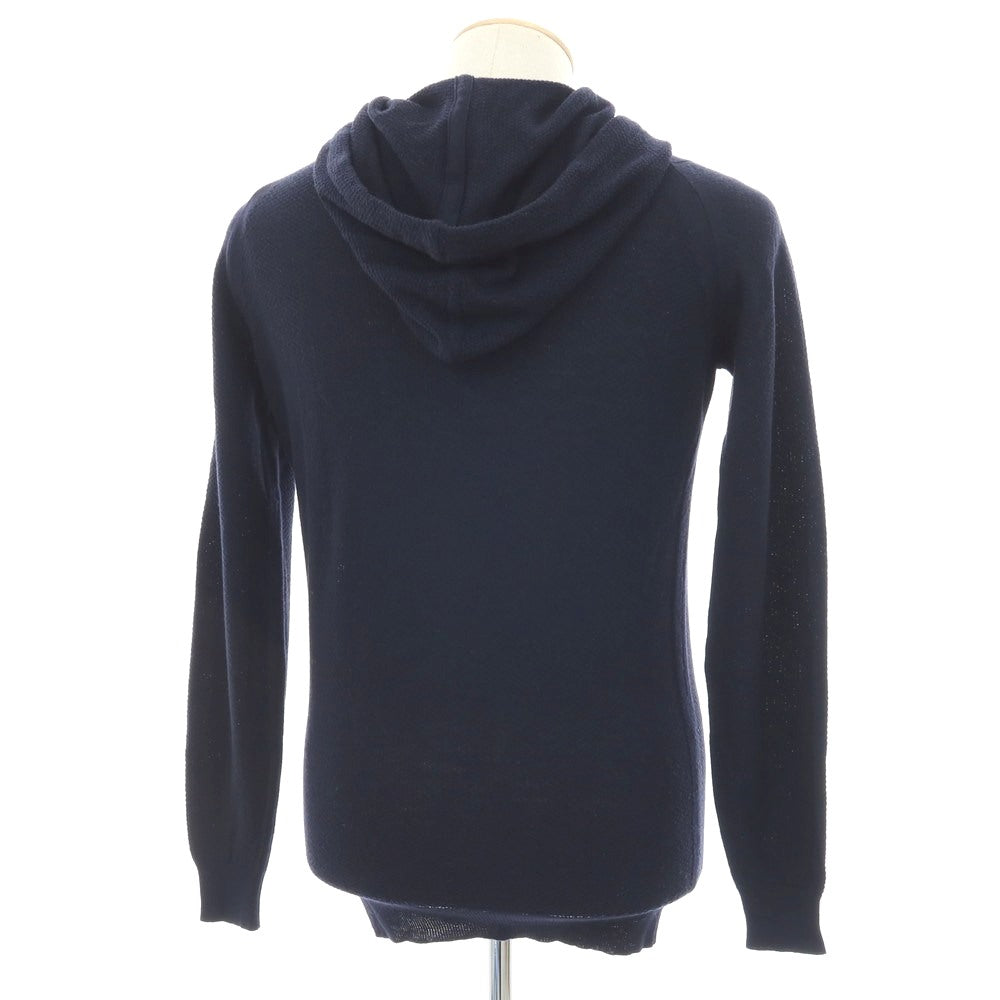 【中古】ジョンスメドレー JOHN SMEDLEY ウール ニット プルオーバー パーカー ネイビー【 S 】【 状態ランクB 】【 メンズ 】