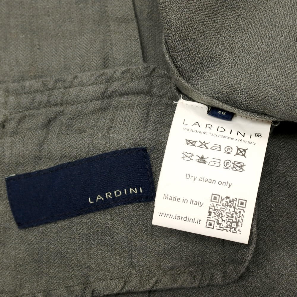 【中古】ラルディーニ LARDINI リネン カジュアル系ジレ ベスト グレー【サイズ46 REG】【 状態ランクB 】【 メンズ 】