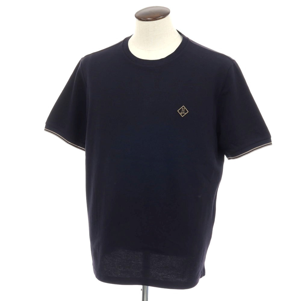 【新品】ヘルノ Herno コットン 鹿の子 クルーネック 半袖Tシャツ ダークネイビー【サイズ56】【 状態ランクN 】【 メンズ 】