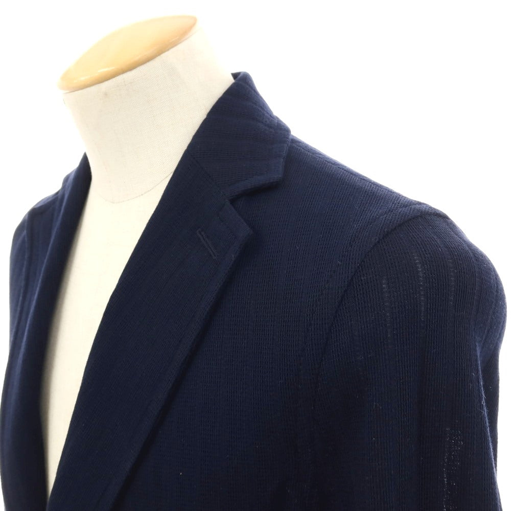 【新品】チルコロ1901 CIRCOLO 1901 コットン ドビー調 ストライプ 2B カジュアルジャケット ネイビー【サイズ44】【 状態ランクN 】【 メンズ 】