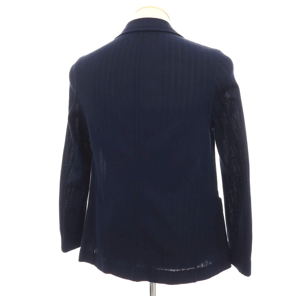 【新品】チルコロ1901 CIRCOLO 1901 コットン ドビー調 ストライプ 2B カジュアルジャケット ネイビー【サイズ44】【 状態ランクN 】【 メンズ 】