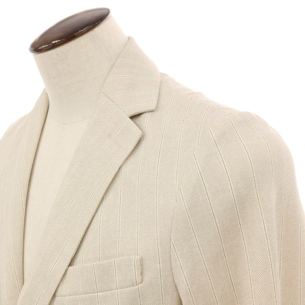 【新品アウトレット】チルコロ1901 CIRCOLO 1901 コットン ジャージー ストライプ プリント 2B カジュアルジャケット ベージュ【サイズ50】【 状態ランクN- 】【 メンズ 】