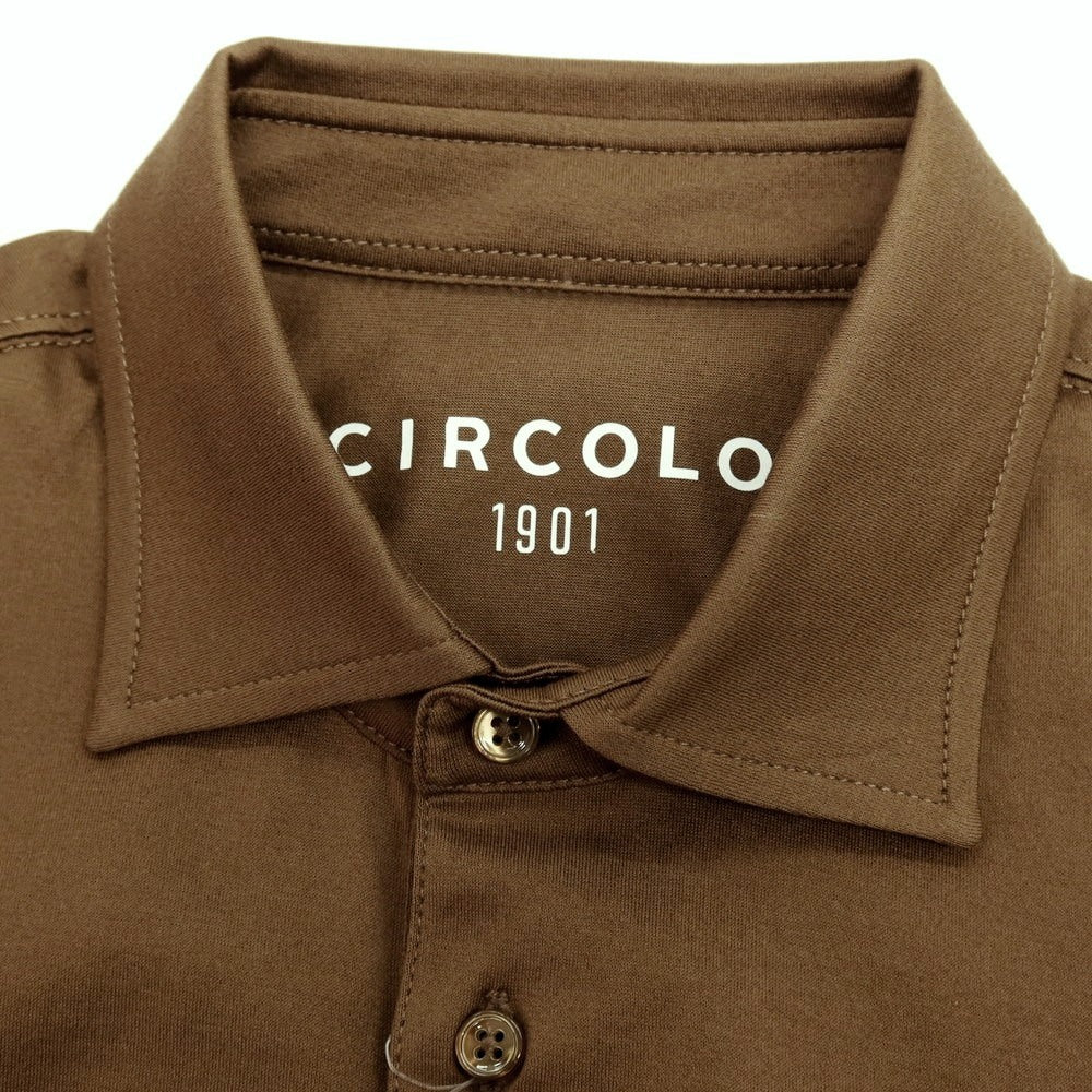 【新品】チルコロ1901 CIRCOLO 1901 コットン 半袖ポロシャツ カーキブラウン【サイズM】【 状態ランクN 】【 メンズ 】