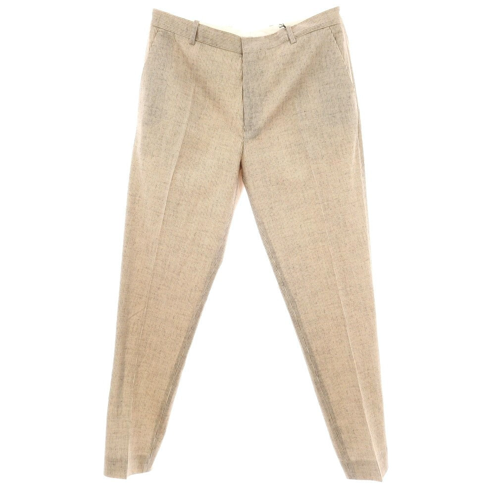 【新品】チルコロ1901 CIRCOLO 1901 コットン ジャージー ハウンドトゥース プリント カジュアルスラックスパンツ ベージュxホワイト【サイズ52】【 状態ランクN 】【 メンズ 】