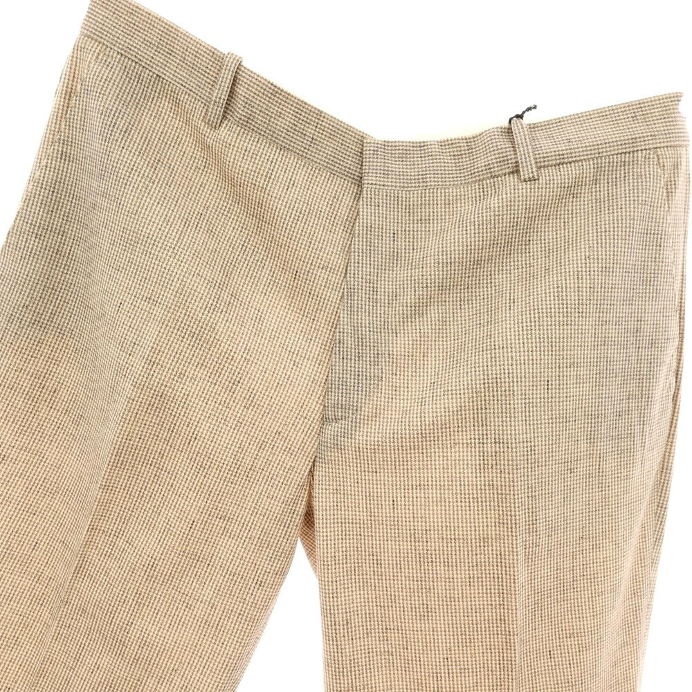 【新品】チルコロ1901 CIRCOLO 1901 コットン ジャージー ハウンドトゥース プリント カジュアルスラックスパンツ ベージュxホワイト【サイズ54】【 状態ランクN 】【 メンズ 】