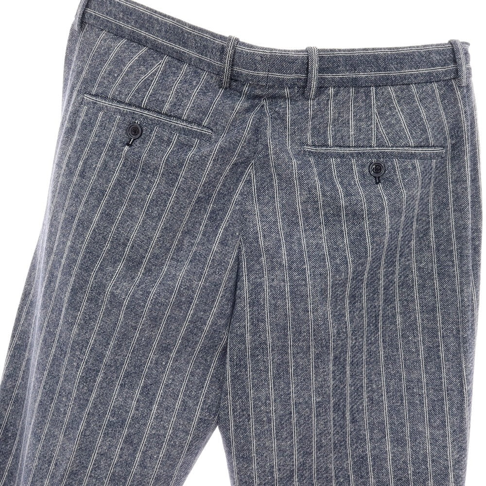 【新品】チルコロ1901 CIRCOLO 1901 コットン ジャージー ストライプ プリント カジュアルスラックスパンツ ネイビーxホワイト【サイズ50】【 状態ランクN 】【 メンズ 】