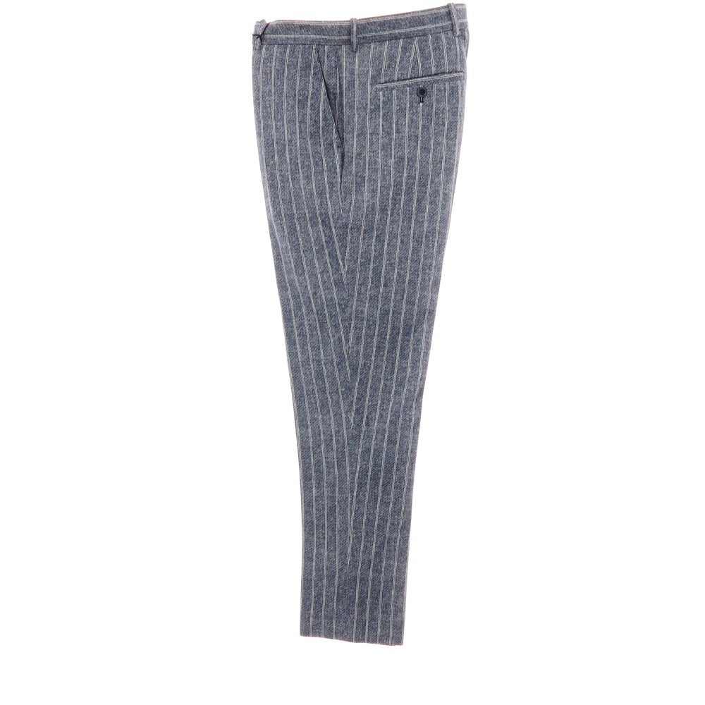 【新品】チルコロ1901 CIRCOLO 1901 コットン ジャージー ストライプ プリント カジュアルスラックスパンツ ネイビーxホワイト【サイズ50】【 状態ランクN 】【 メンズ 】