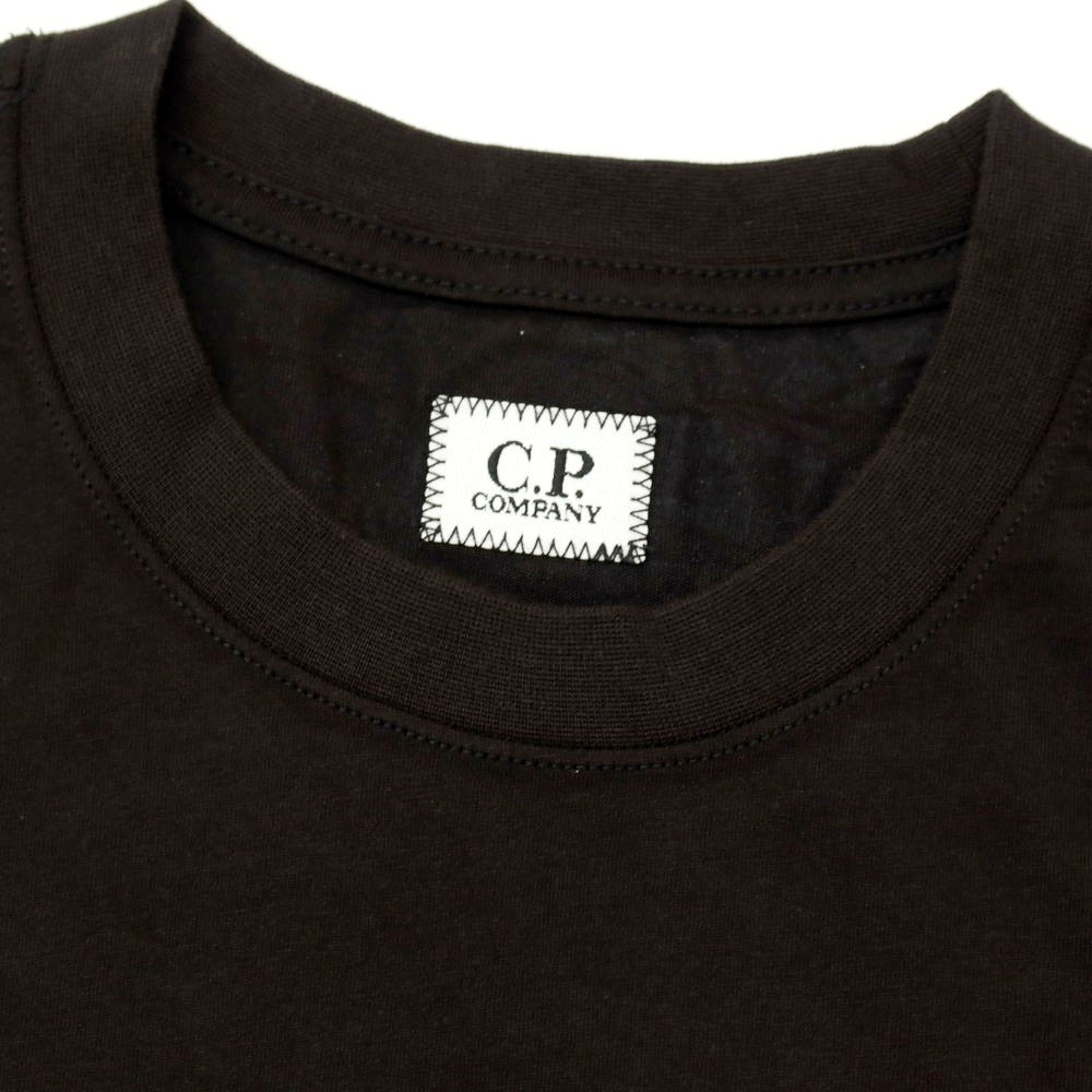 【新品】シーピーカンパニー C.P.Company コットン クルーネック 半袖Tシャツ ブラック【サイズL】【 状態ランクN 】【 メンズ 】
