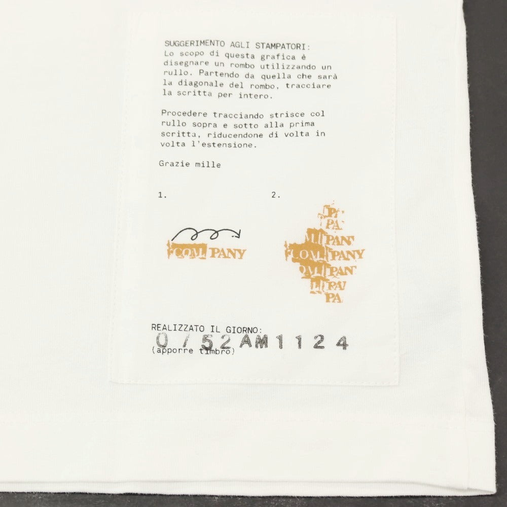 【新品】シーピーカンパニー C.P.Company コットン クルーネック 半袖Tシャツ ホワイト【サイズXL】【 状態ランクN 】【 メンズ 】