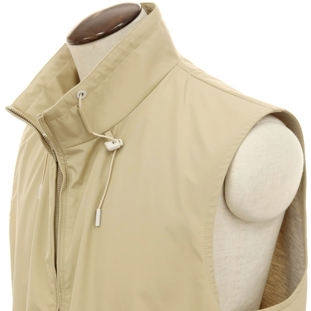 【新品アウトレット】ラルディーニ LARDINI コットンポリエステル スタンドカラージップアップベスト ベージュ【サイズ54】【 状態ランクN- 】【 メンズ 】