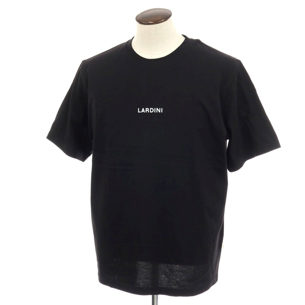 【新品】ラルディーニ LARDINI コットン クルーネック 半袖Tシャツ ブラック【サイズXL】【 状態ランクN 】【 メンズ 】