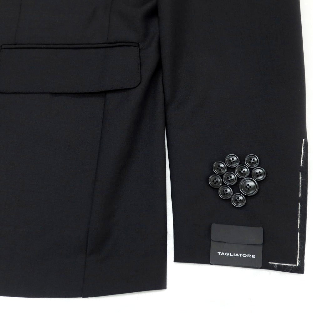 【新品】タリアトーレ TAGLIATORE ストレッチウールポリエステル 2つボタンスーツ ブラック【サイズ50】【 状態ランクN 】【 メンズ 】