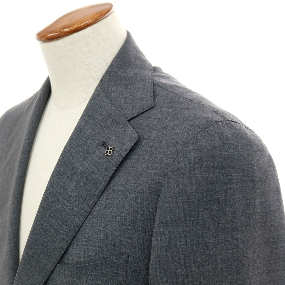 【新品】タリアトーレ TAGLIATORE ストレッチウール 2つボタンスーツ グレー【サイズ48】【 状態ランクN 】【 メンズ 】
