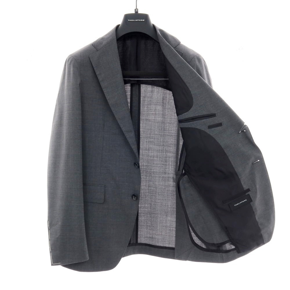 【新品】タリアトーレ TAGLIATORE ストレッチウール 2つボタンスーツ グレー【サイズ48】【 状態ランクN 】【 メンズ 】