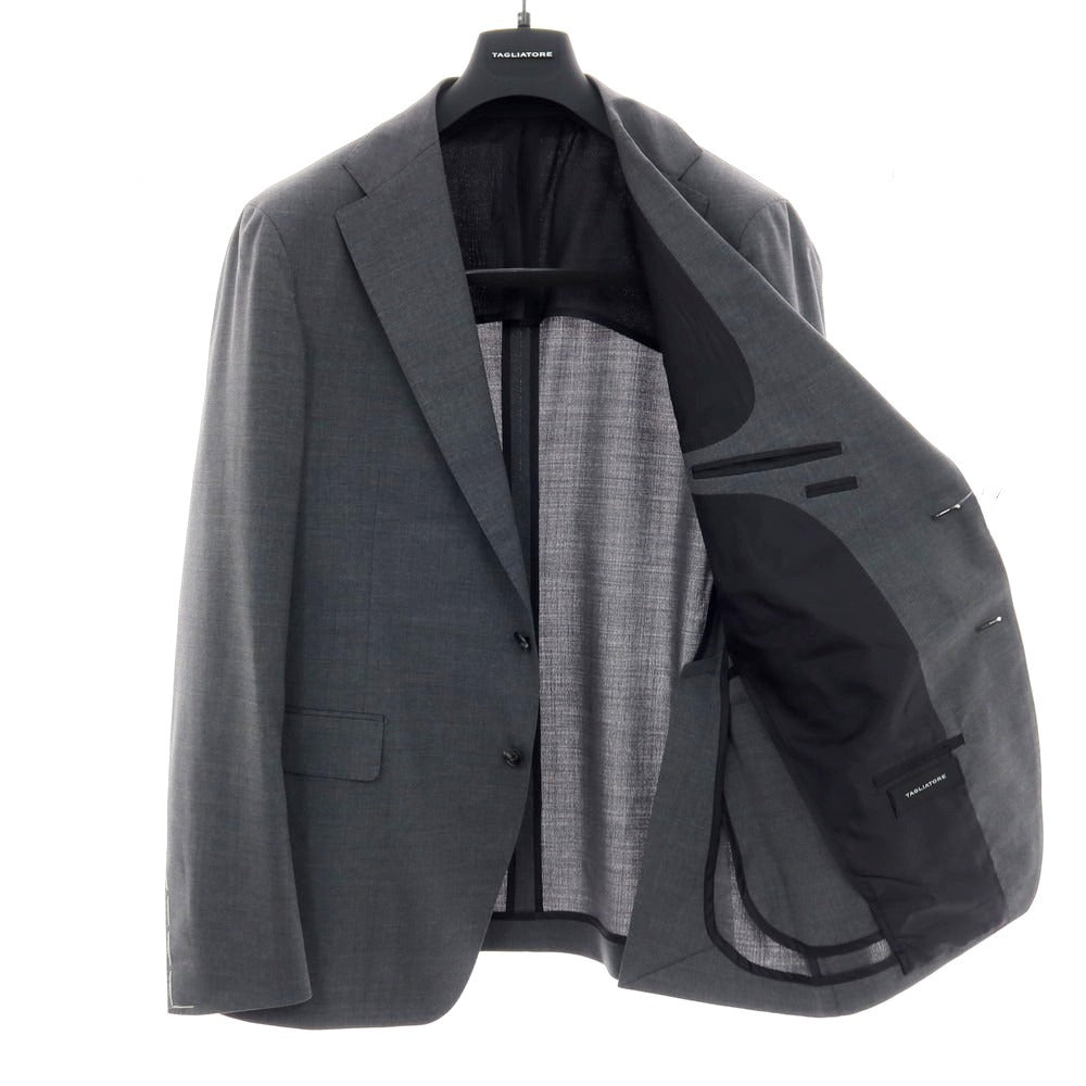 【新品】タリアトーレ TAGLIATORE ストレッチウール 2つボタンスーツ グレー【サイズ56】【 状態ランクN 】【 メンズ 】