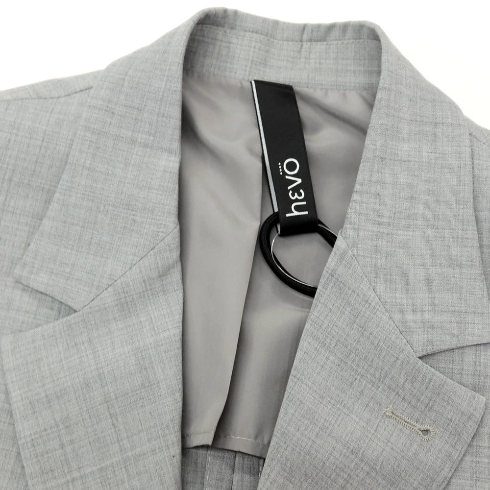 【新品】イーヴォ Hevo ストレッチポリエステルウール 2つボタンスーツ スーツ ライトグレー【サイズ上48/下M】【 状態ランクN 】【 メンズ 】