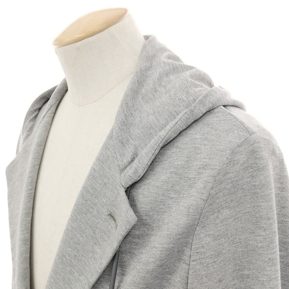 【新品】イーヴォ Hevo コットンナイロン フーデッドジャケット ライトグレー【サイズ44】【 状態ランクN 】【 メンズ 】