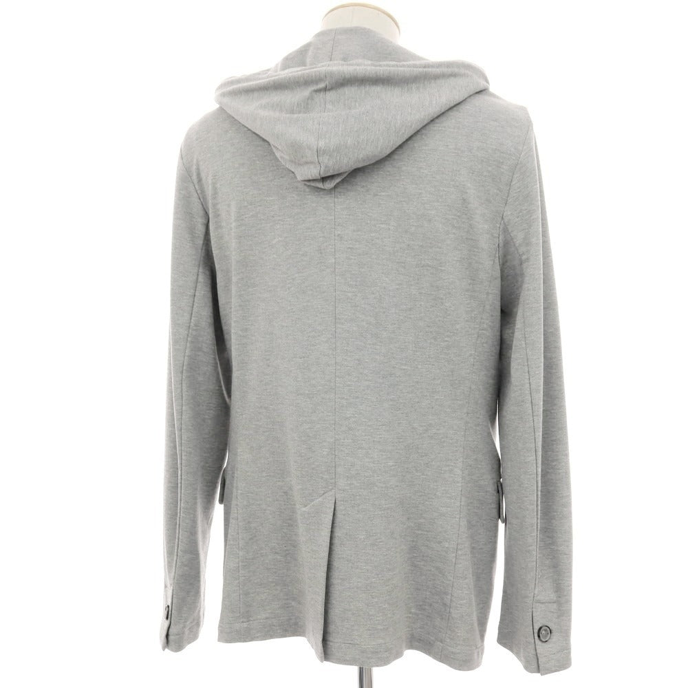 【新品】イーヴォ Hevo コットンナイロン フーデッドジャケット ライトグレー【サイズ44】【 状態ランクN 】【 メンズ 】