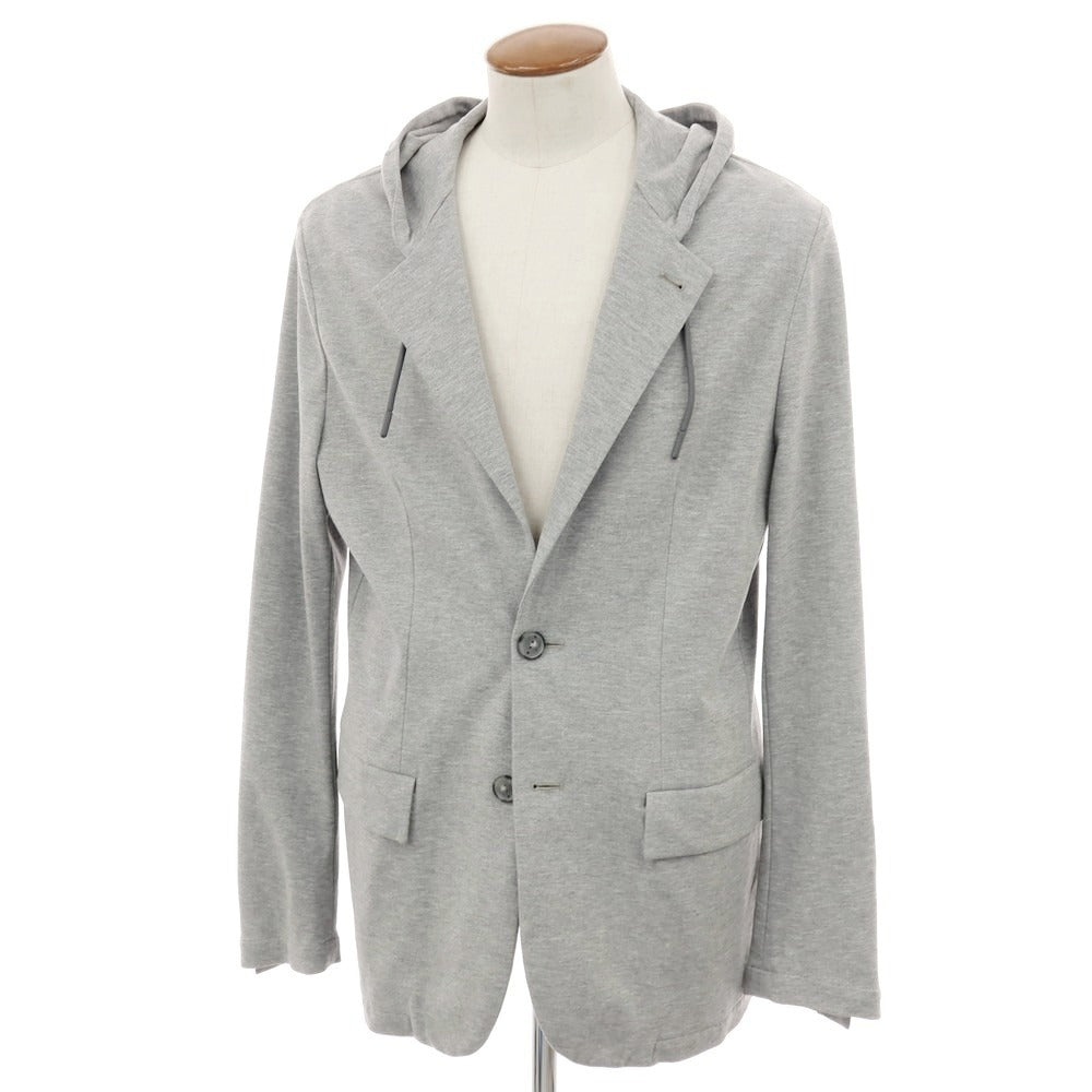 【新品】イーヴォ Hevo コットンナイロン フーデッドジャケット ライトグレー【サイズ46】【 状態ランクN 】【 メンズ 】