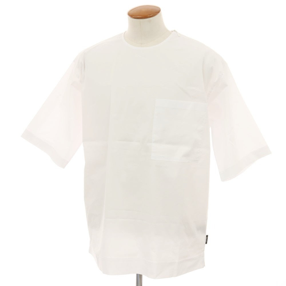 【新品】イーヴォ Hevo ストレッチ コットンナイロン クルーネック 半袖ポケットTシャツ ホワイト【サイズM】【 状態ランクN 】【 メンズ 】