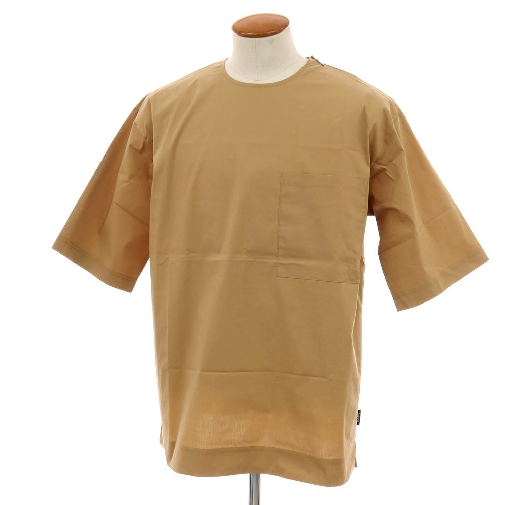 【新品】イーヴォ Hevo ストレッチ コットンナイロン クルーネック 半袖ポケットTシャツ ベージュ【サイズM】【 状態ランクN 】【 メンズ 】