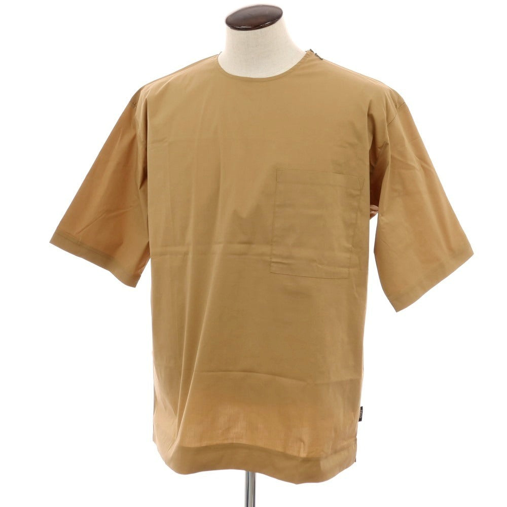 【新品】イーヴォ Hevo ストレッチ コットンナイロン クルーネック 半袖ポケットTシャツ ベージュ【サイズXL】【 状態ランクN 】【 メンズ 】