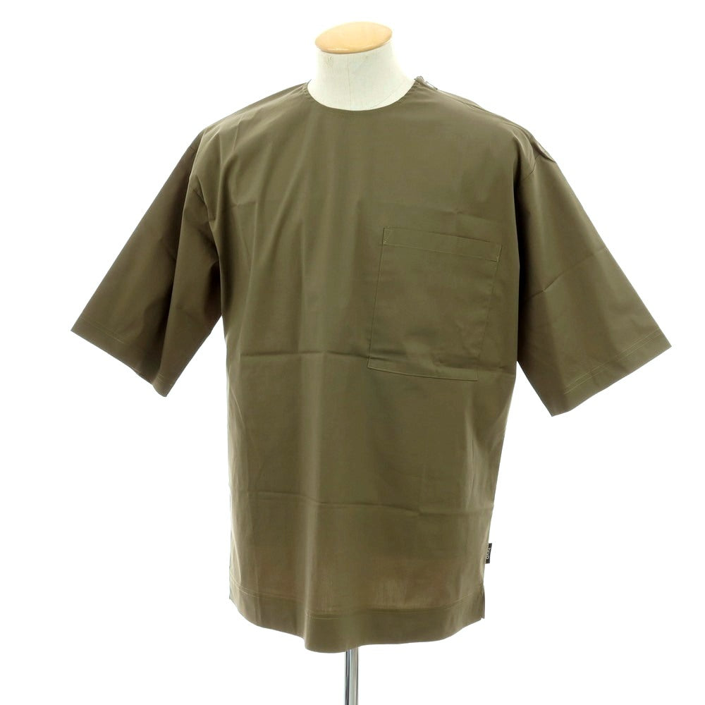 【新品】イーヴォ Hevo ストレッチ コットンナイロン クルーネック 半袖ポケットTシャツ オリーブ【サイズS】【 状態ランクN 】【 メンズ 】
