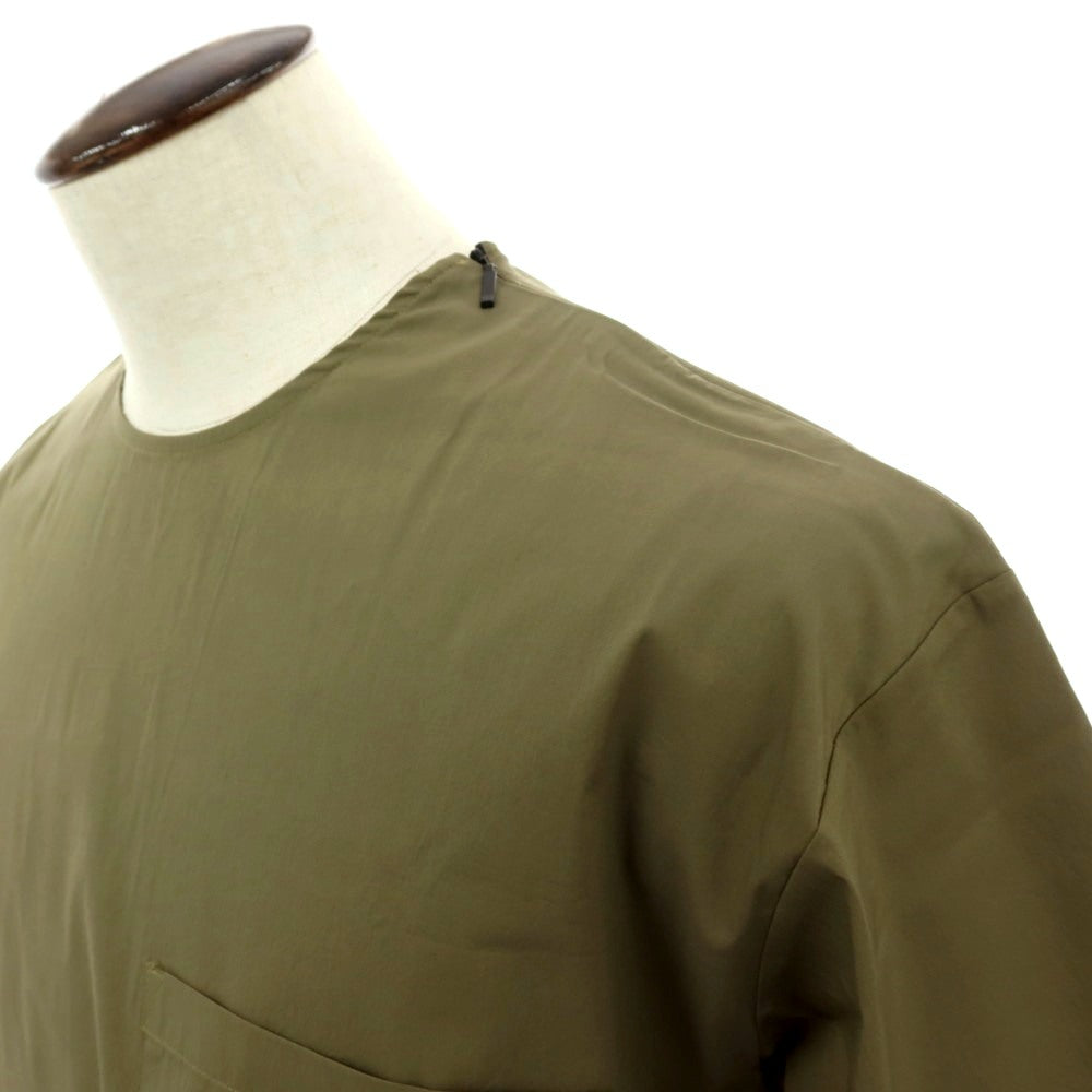【新品】イーヴォ Hevo ストレッチ コットンナイロン クルーネック 半袖ポケットTシャツ オリーブ【サイズXL】【 状態ランクN 】【 メンズ 】