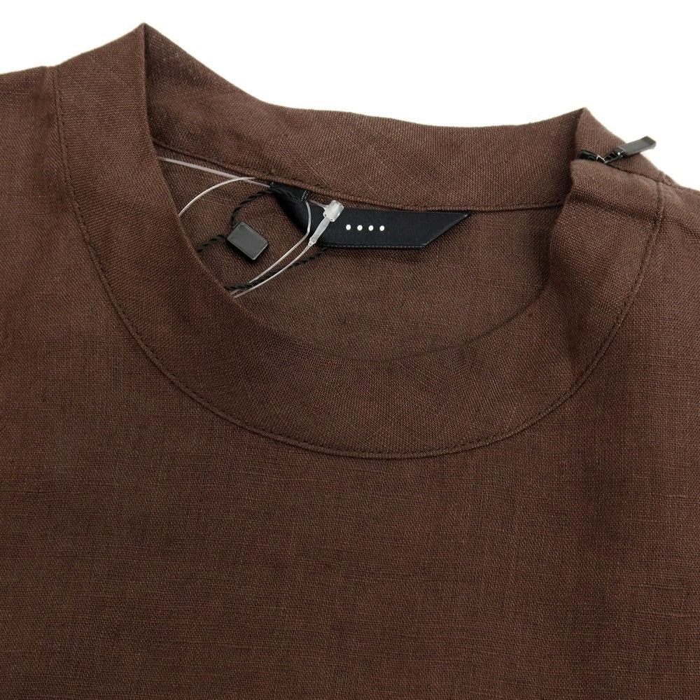 【新品】イーヴォ Hevo リネン クルーネック 半袖Tシャツ ブラウン【サイズM】【 状態ランクN 】【 メンズ 】
