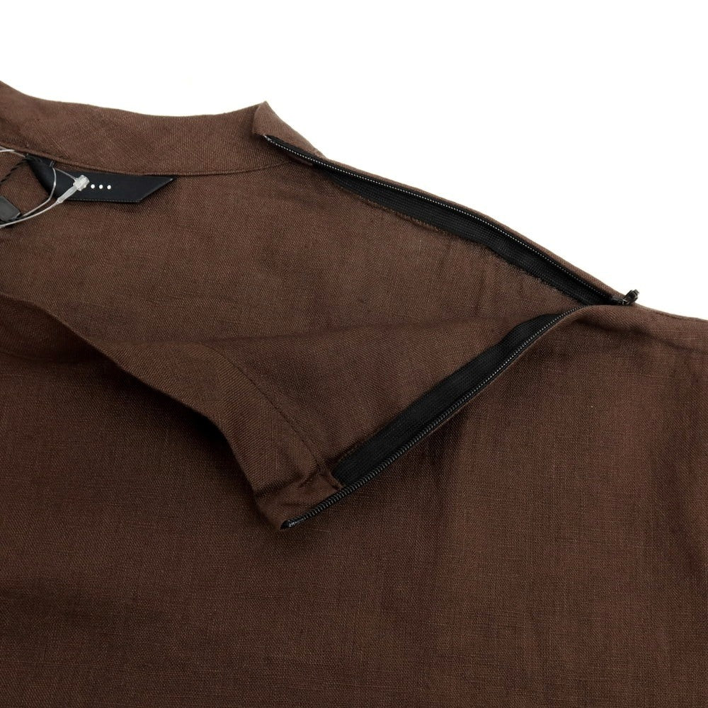 【新品】イーヴォ Hevo リネン クルーネック 半袖Tシャツ ブラウン【サイズM】【 状態ランクN 】【 メンズ 】