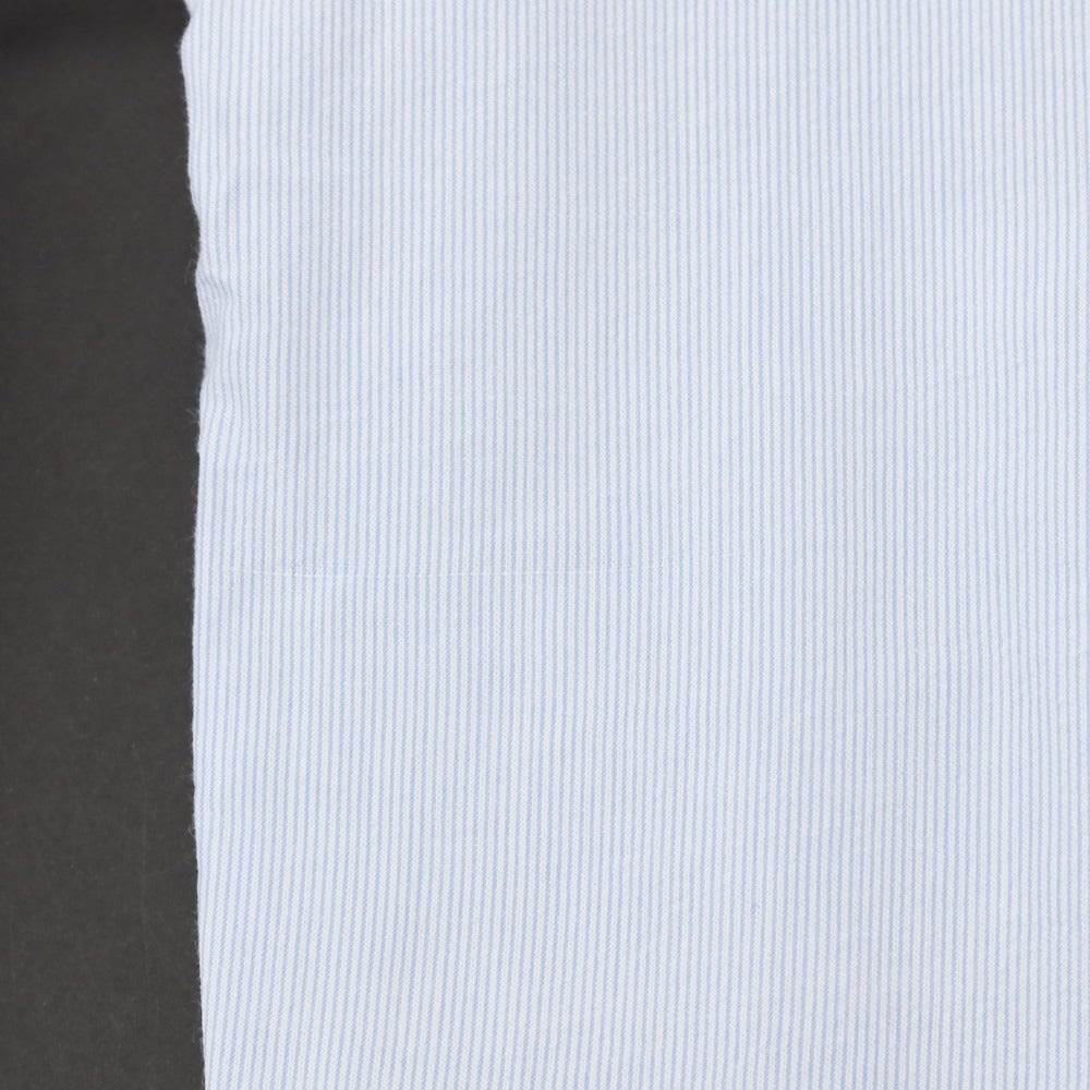 【新品アウトレット】バグッタ Bagutta MIKE サッカー調コットン ストライプ オープンカラー カジュアルシャツ ブルーxホワイト【サイズ44】【 状態ランクN- 】【 メンズ 】