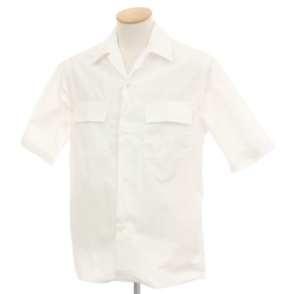 【新品アウトレット】バグッタ Bagutta CARIM コットン オープンカラー 半袖シャツ ホワイト【サイズS】【 状態ランクN- 】【 メンズ 】