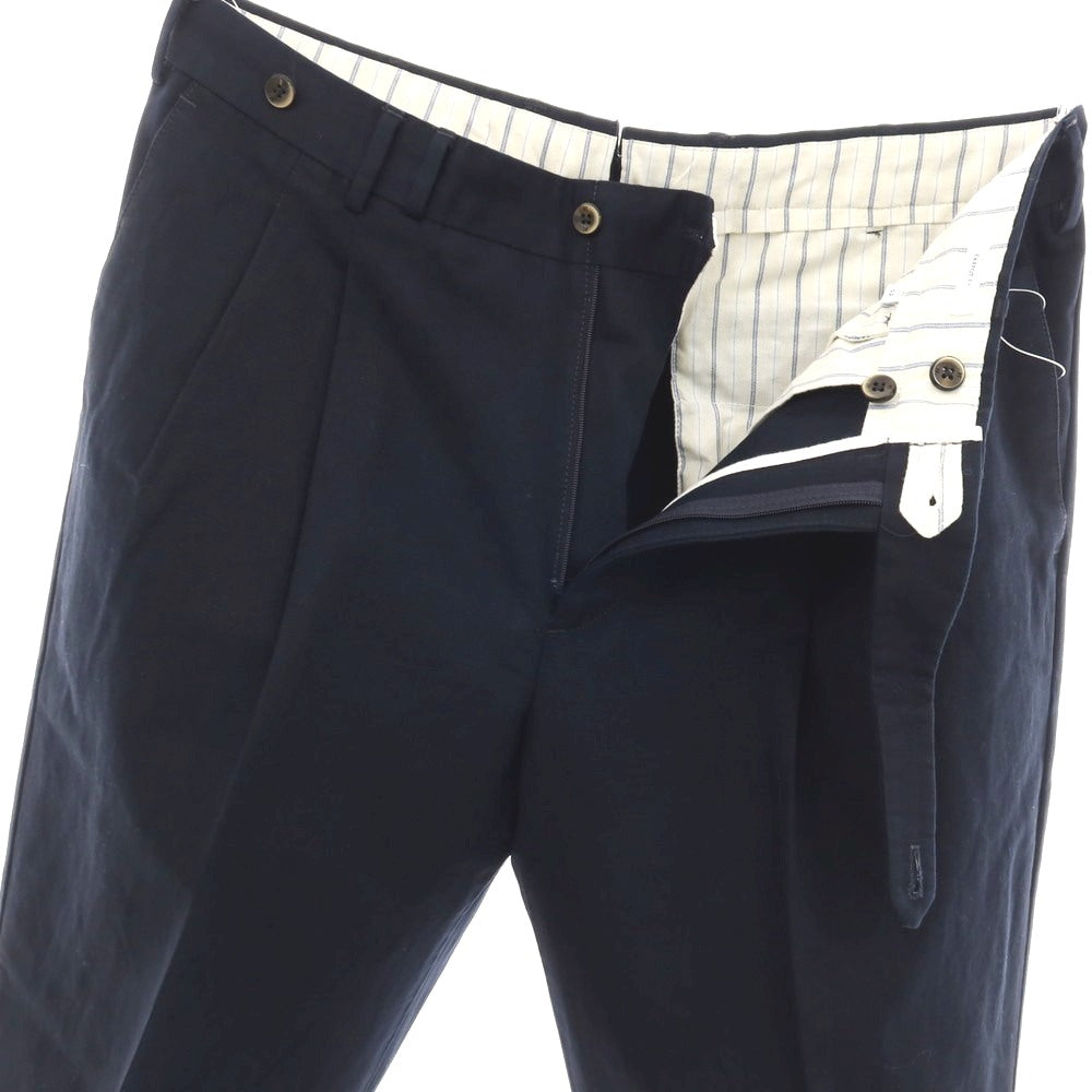 【新品アウトレット】ピーティートリノ PT TORINO コットンリネン カジュアルスラックスパンツ ネイビー【サイズ52】【 状態ランクN- 】【 メンズ 】