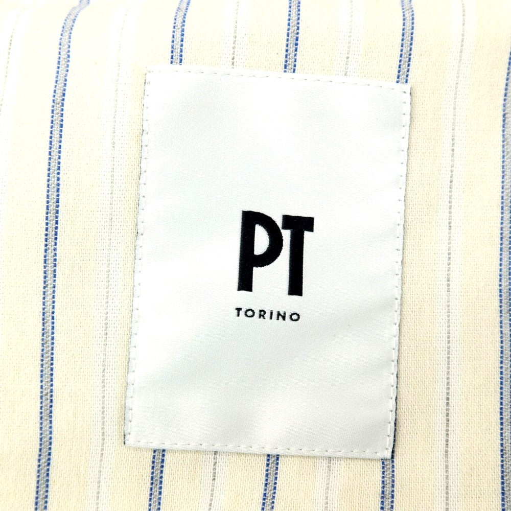 【新品アウトレット】ピーティートリノ PT TORINO コットンリネン カジュアルスラックスパンツ ネイビー【サイズ52】【 状態ランクN- 】【 メンズ 】