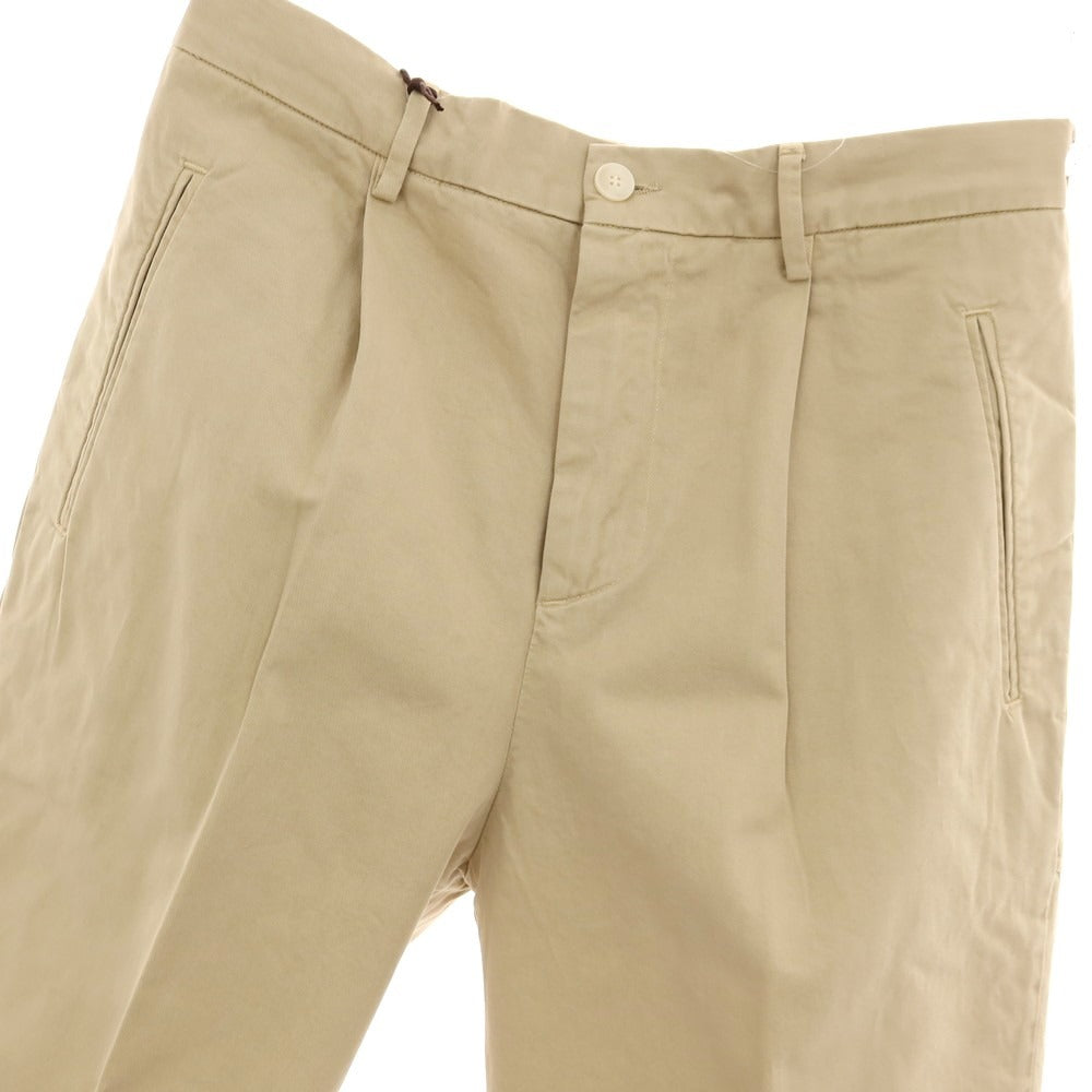 【新品】ボネール BONHEUR ツイルコットン イージースラックスパンツ ベージュ【サイズ36】【 状態ランクN 】【 メンズ 】