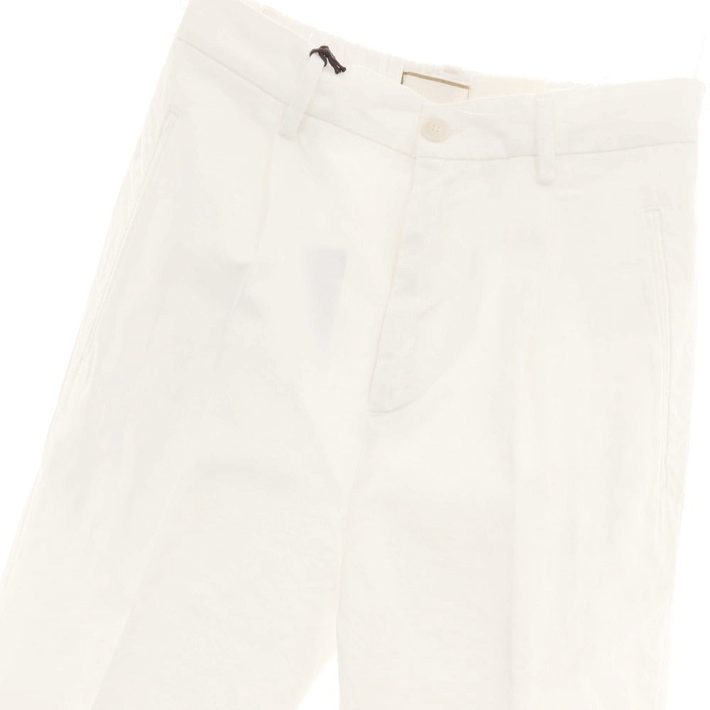 【新品】ボネール BONHEUR ツイルコットン イージースラックスパンツ ホワイト【サイズ28】【 状態ランクN 】【 メンズ 】