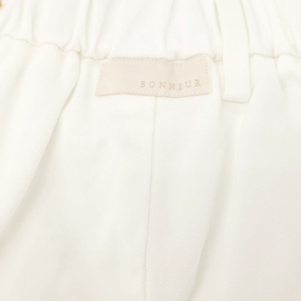 【新品】ボネール BONHEUR ツイルコットン イージースラックスパンツ ホワイト【サイズ28】【 状態ランクN 】【 メンズ 】