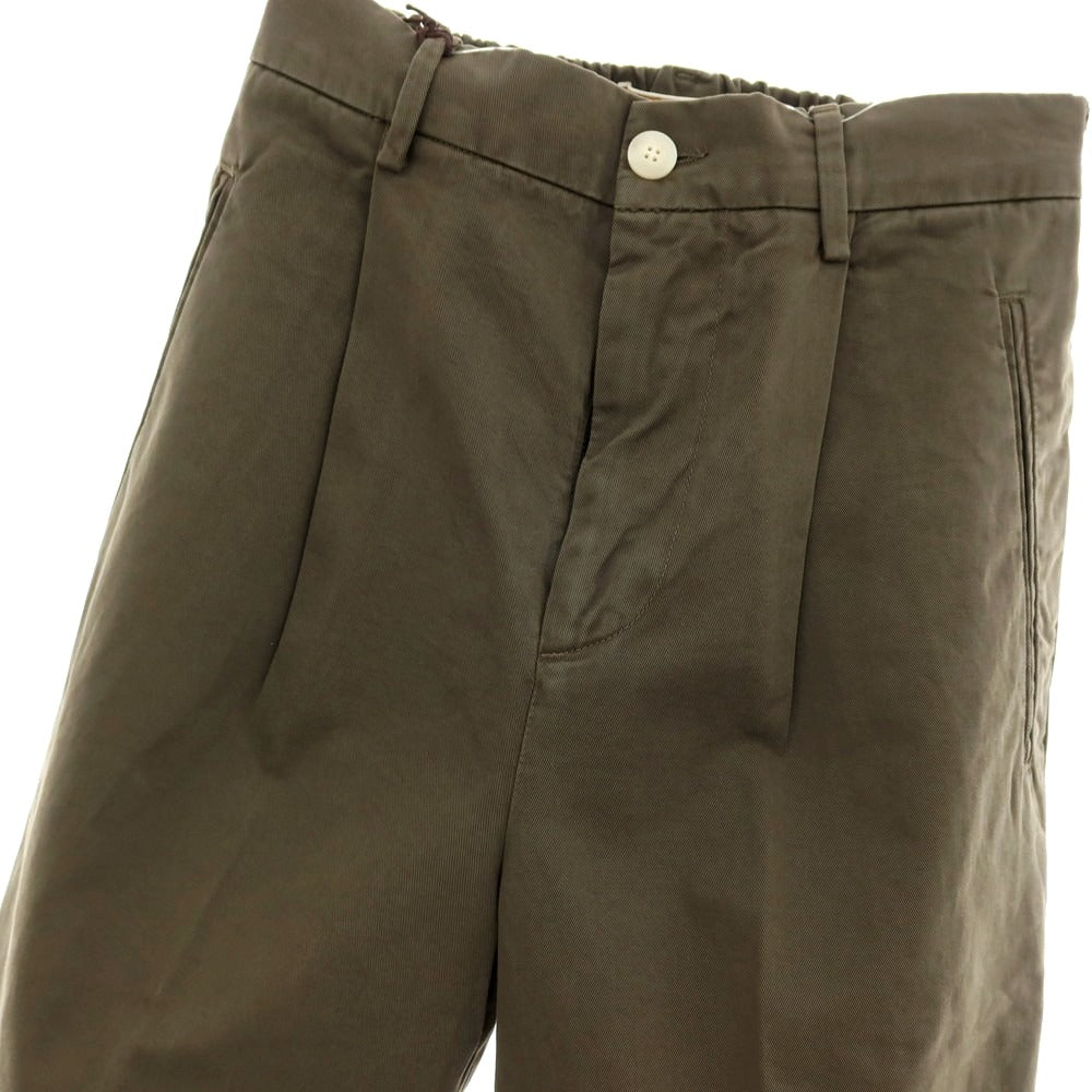 【新品アウトレット】ボネール BONHEUR ツイルコットン イージースラックスパンツ オリーブ【サイズ29】【 状態ランクN- 】【 メンズ 】