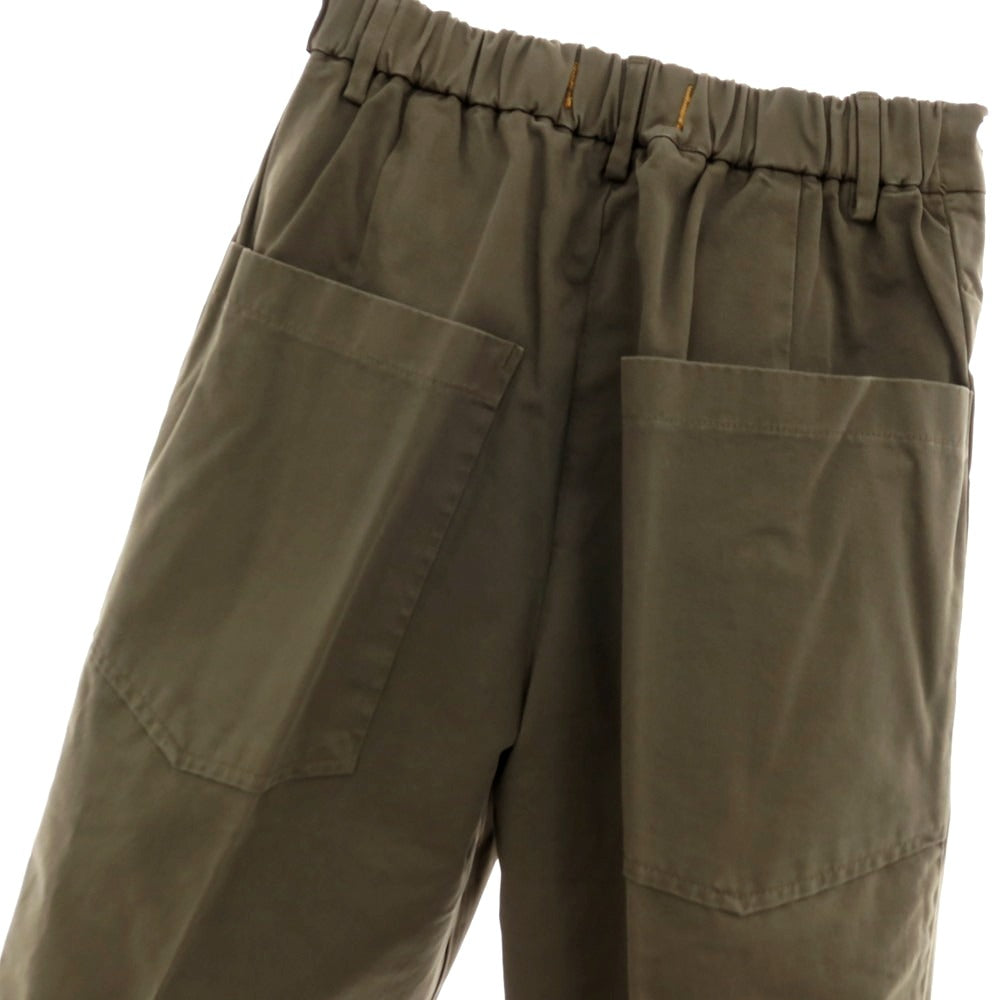 【新品アウトレット】ボネール BONHEUR ツイルコットン イージースラックスパンツ オリーブ【サイズ29】【 状態ランクN- 】【 メンズ 】