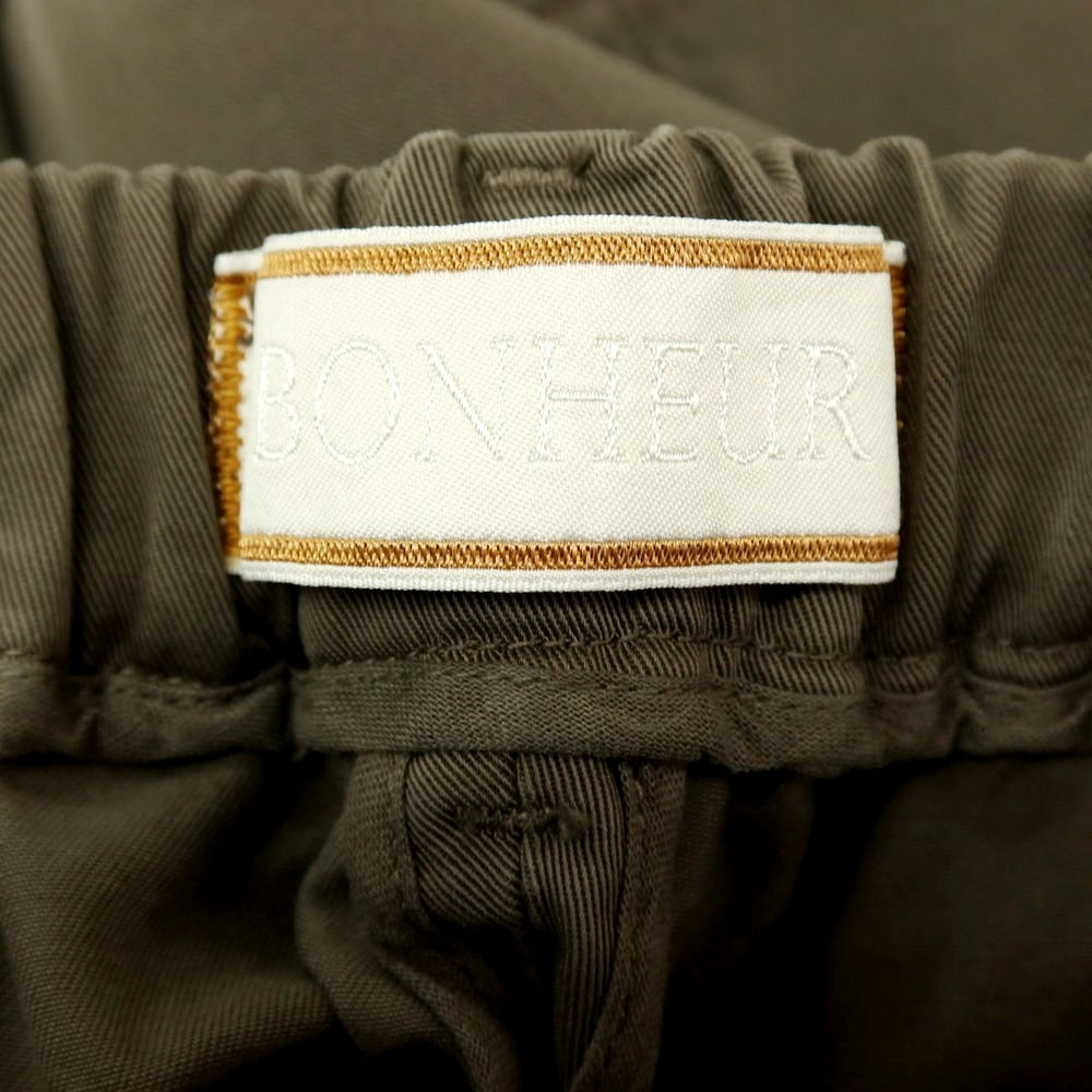 【新品アウトレット】ボネール BONHEUR ツイルコットン イージースラックスパンツ オリーブ【サイズ29】【 状態ランクN- 】【 メンズ 】