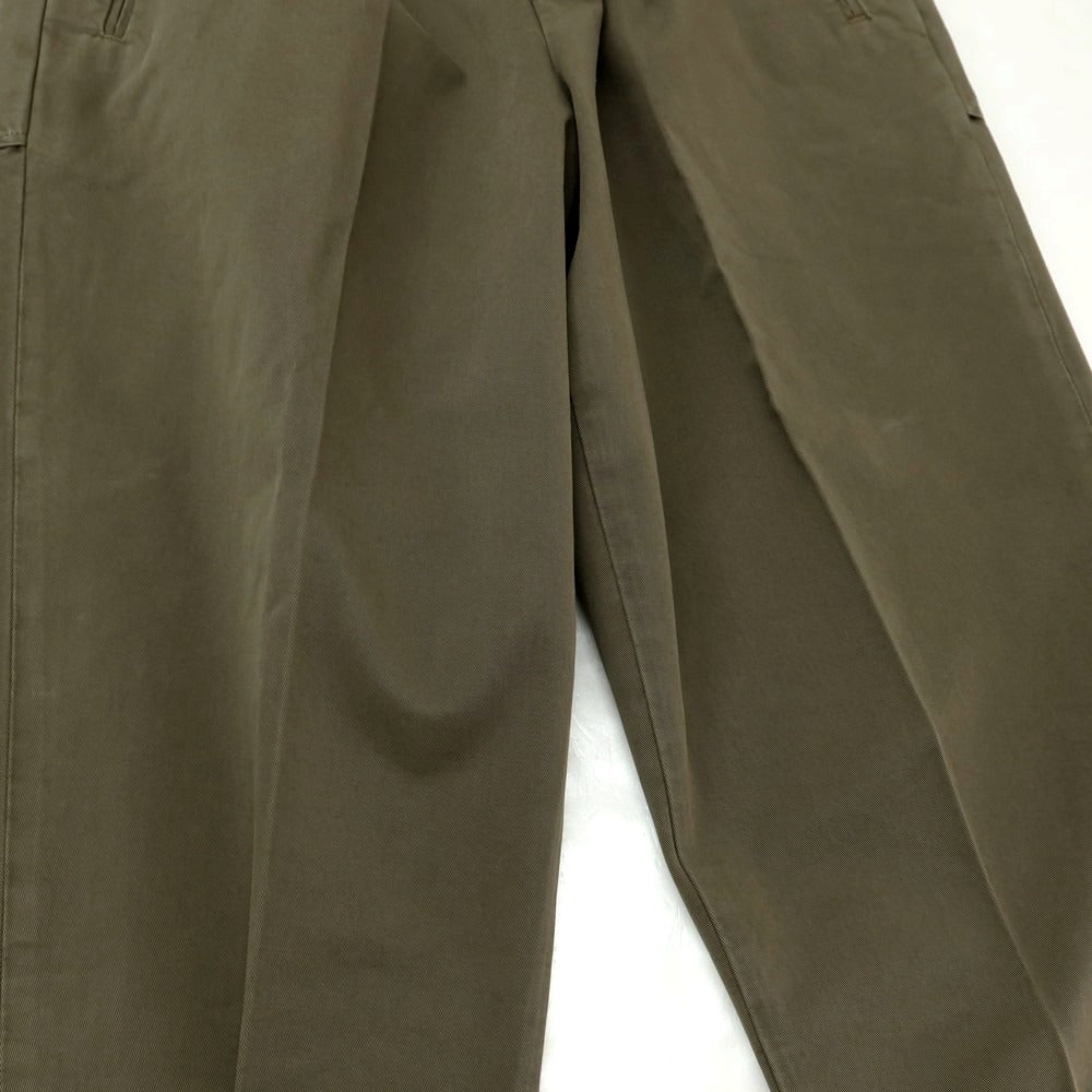 【新品アウトレット】ボネール BONHEUR ツイルコットン イージースラックスパンツ オリーブ【サイズ36】【 状態ランクN- 】【 メンズ 】