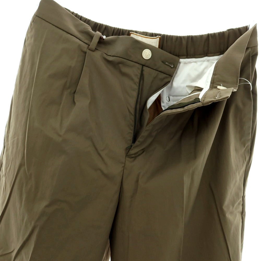 【新品アウトレット】ボネール BONHEUR コットンナイロン イージースラックスパンツ オリーブ【サイズ36】【 状態ランクN- 】【 メンズ 】