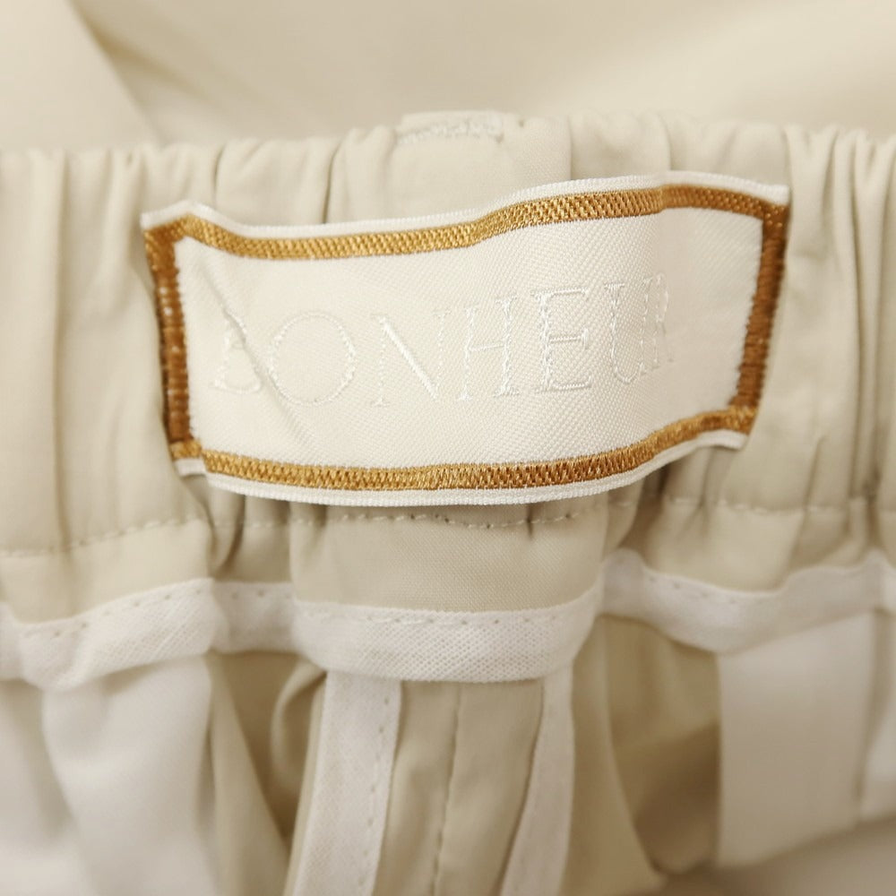 【新品アウトレット】ボネール BONHEUR コットンナイロン イージースラックスパンツ ライトベージュ【サイズ38】【 状態ランクN- 】【 メンズ 】