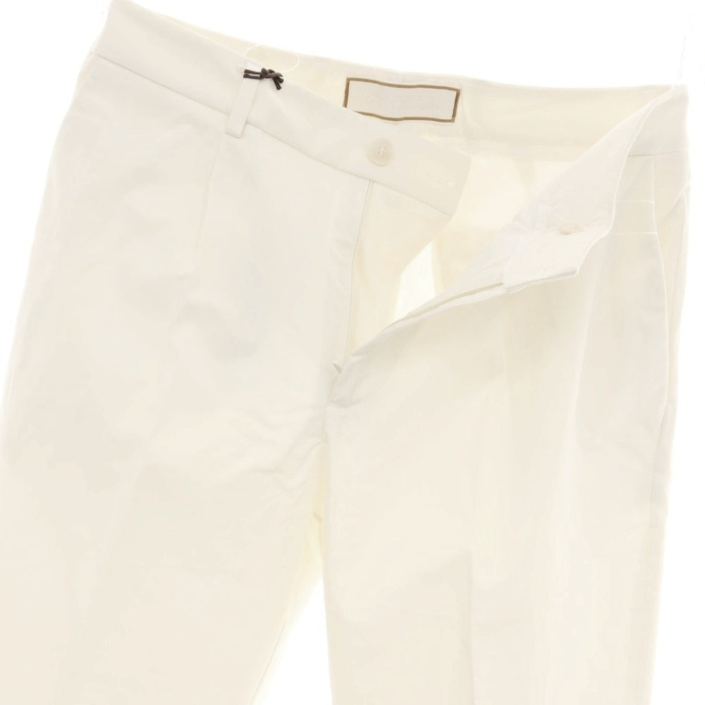 【新品】ボネール BONHEUR ストレッチコットン カジュアルスラックスパンツ アイボリー【サイズ30】【 状態ランクN 】【 メンズ 】