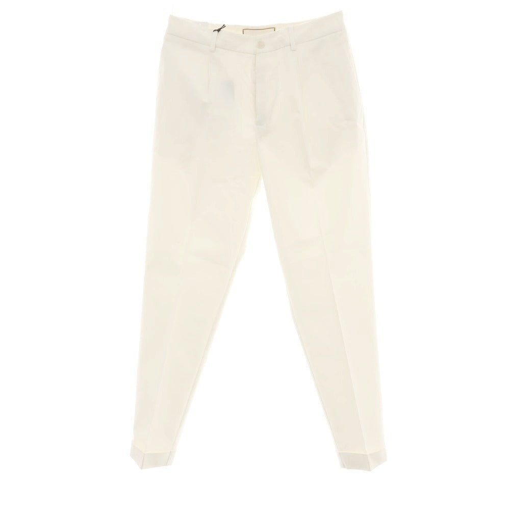 【新品】ボネール BONHEUR ストレッチコットン カジュアルスラックスパンツ アイボリー【サイズ32】【 状態ランクN 】【 メンズ 】