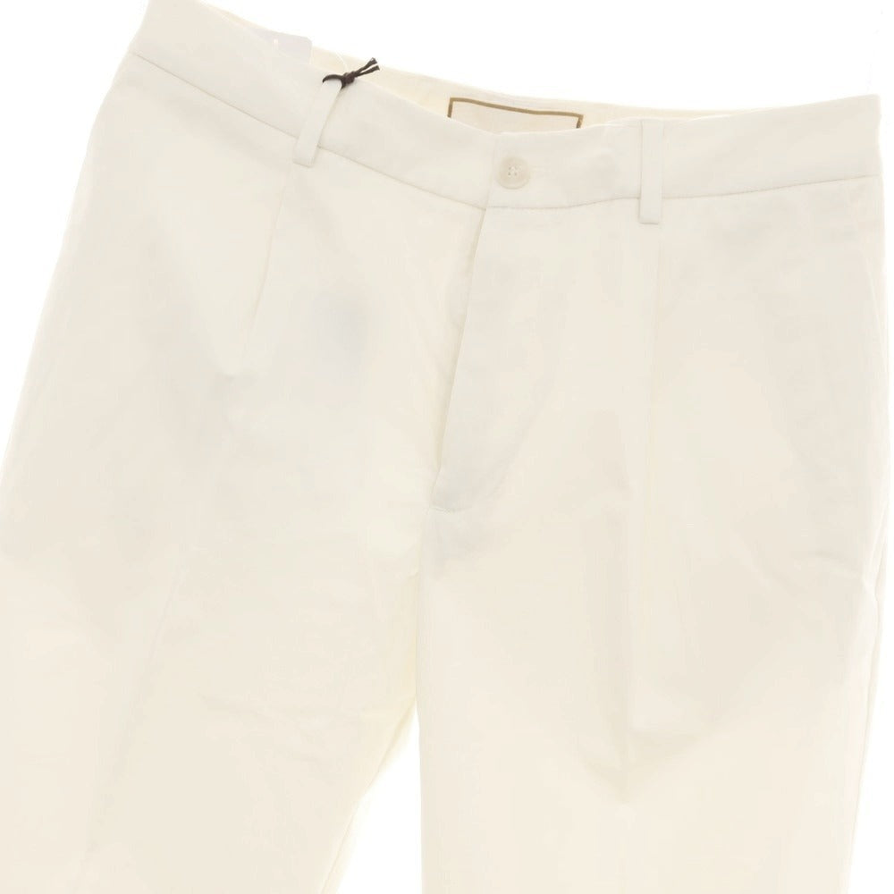 【新品】ボネール BONHEUR ストレッチコットン カジュアルスラックスパンツ アイボリー【サイズ32】【 状態ランクN 】【 メンズ 】