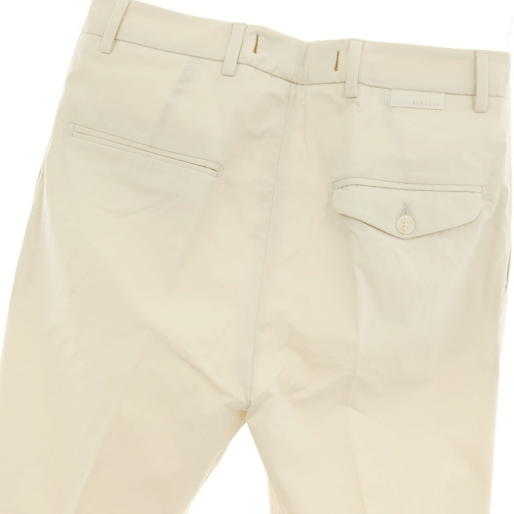 【新品アウトレット】ボネール BONHEUR PECHINO ストレッチ コットンナイロン カジュアルスラックスパンツ ライトベージュ【サイズ29】【 状態ランクN- 】【 メンズ 】