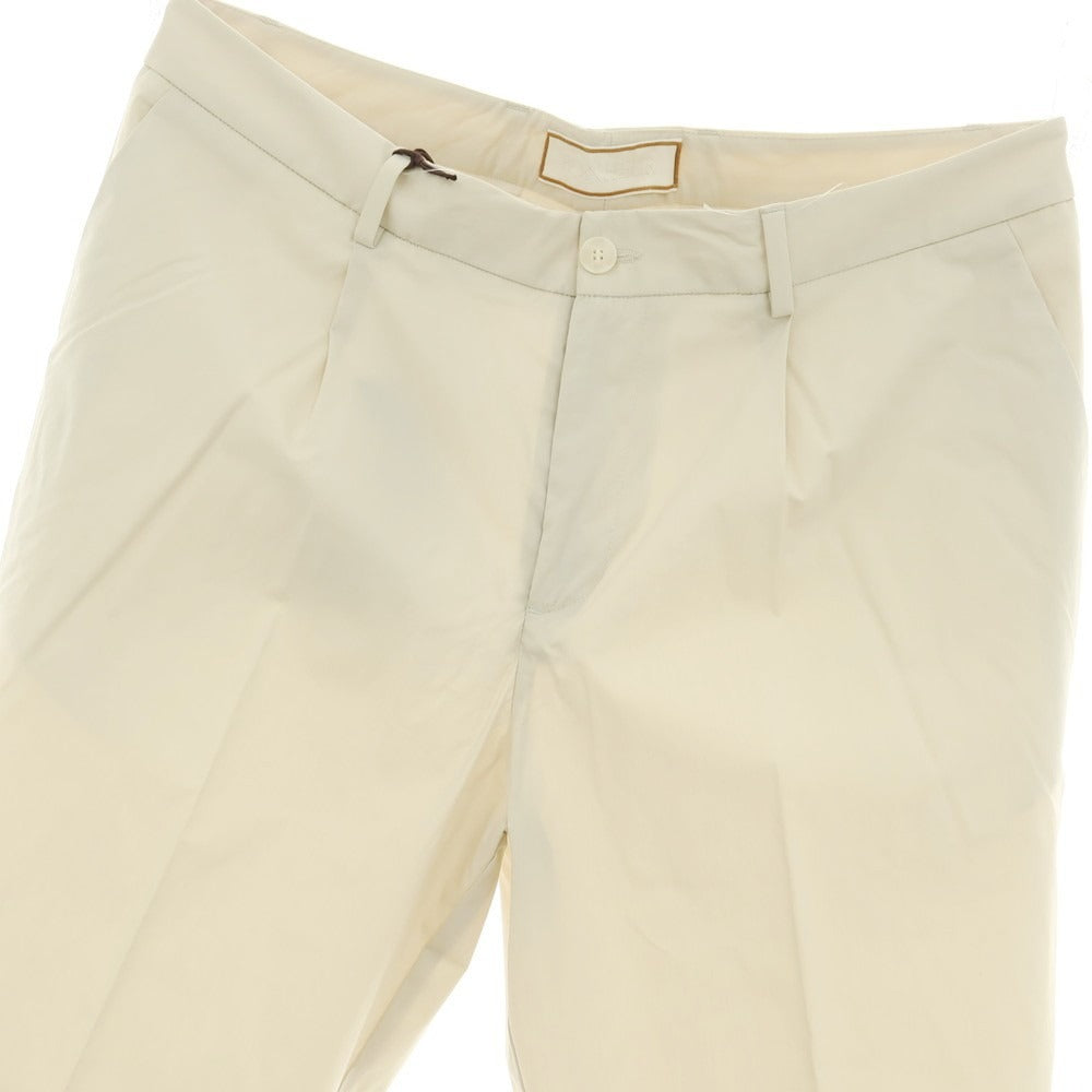 【新品】ボネール BONHEUR PECHINO ストレッチ コットンナイロン カジュアルスラックスパンツ ライトベージュ【サイズ38】【 状態ランクN 】【 メンズ 】